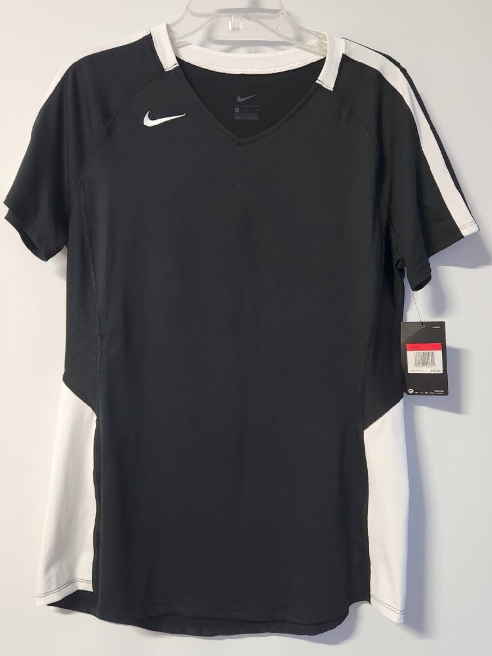 🖤NWT Nike Dri-FIT Black White Athletic Training Shirt Size Large🖤